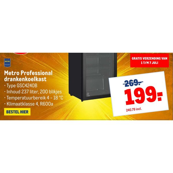Metro Professional drankenkoelkast