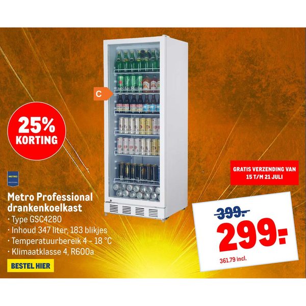 Metro Professional drankenkoelkast GSC4280