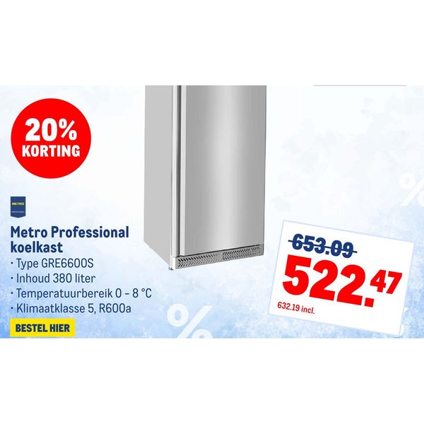 Metro Professional koelkast GRE6600S