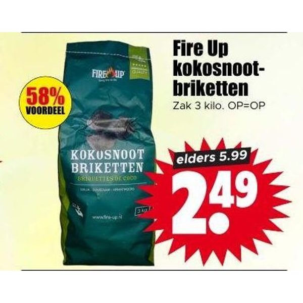 Fire Up kokosnoot briketten
