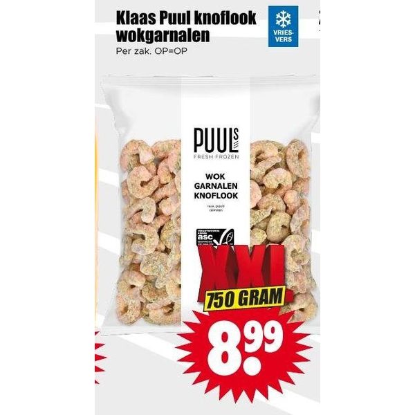 Klaas Puul knoflook wokgarnalen