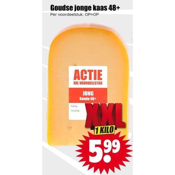 Goudse jonge kaas 48+
