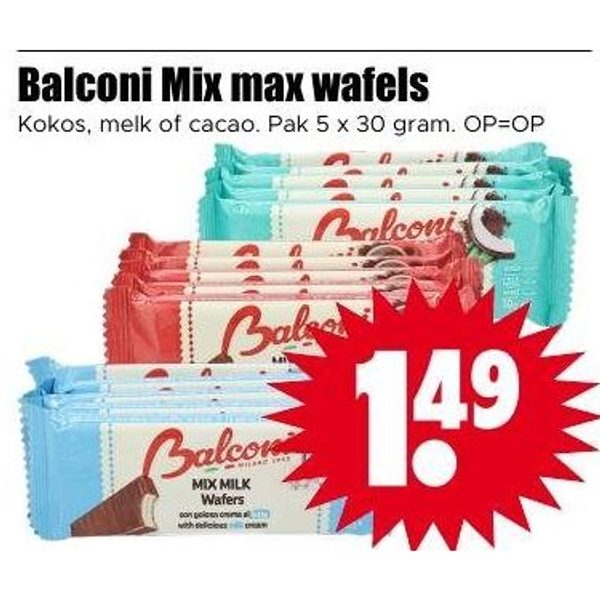 Balconi Mix max wafels