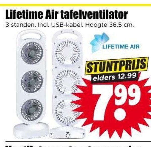 Lifetime Air tafelventilator