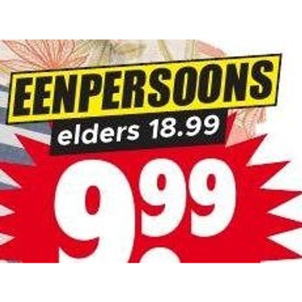 Dekbedovertrek Eenpersoons