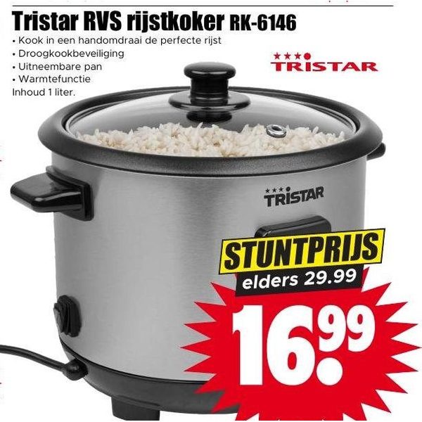 Tristar RVS rijstkoker