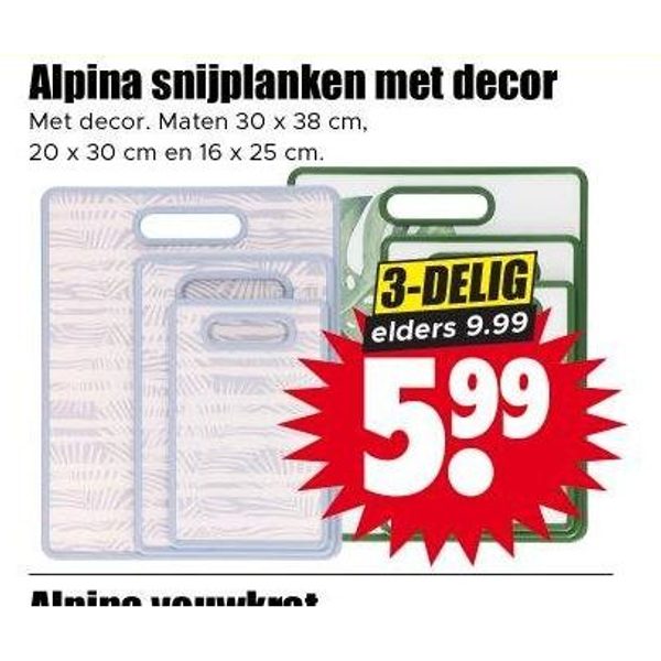 Alpina snijplanken met decor