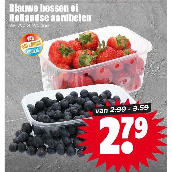 Blauwe bessen of Hollandse aardbeien