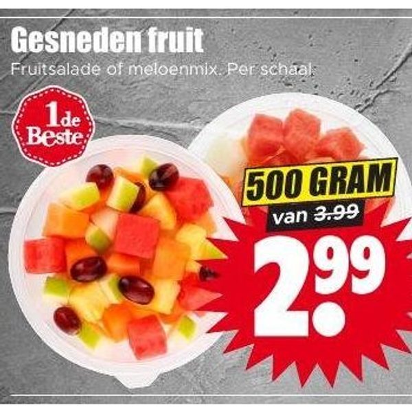 Gesneden fruit