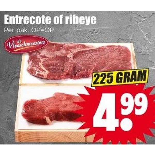 Entrecote of ribeye