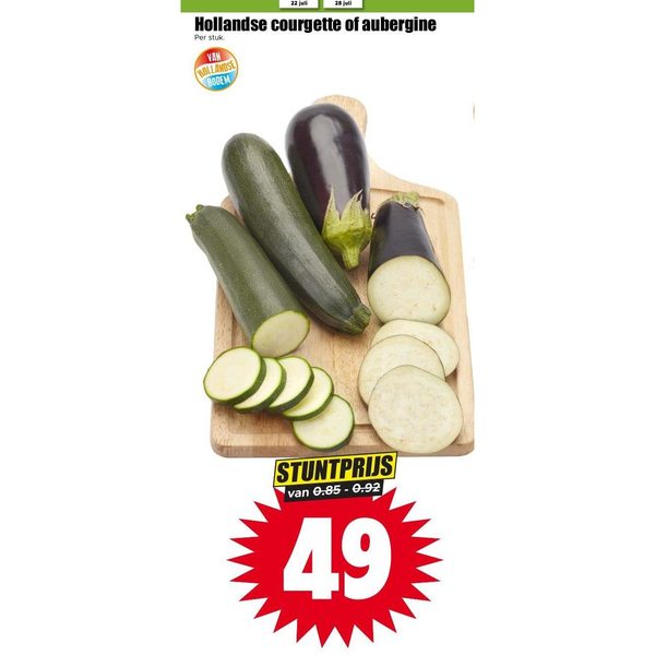 Hollandse courgette of aubergine