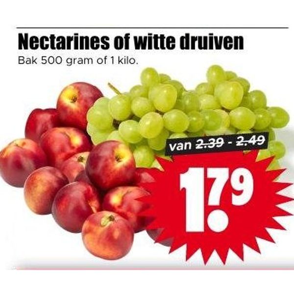 Nectarines of witte druiven