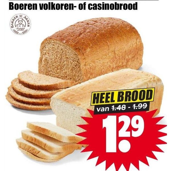 Boeren volkoren- of casinobrood