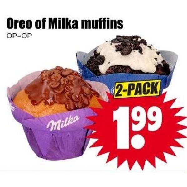 Oreo of Milka muffins