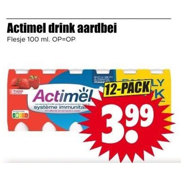 Actimel drink aardbei