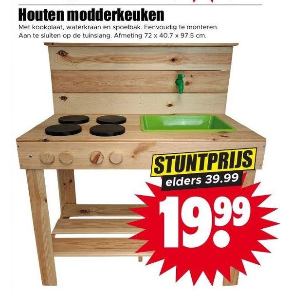 Houten modderkeuken