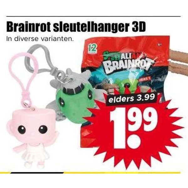Brainrot sleutelhanger 3D