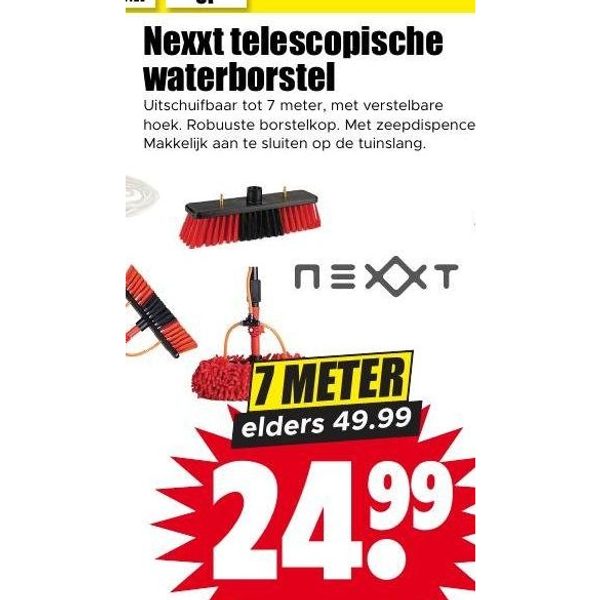 Nexxt telescopische waterborstel