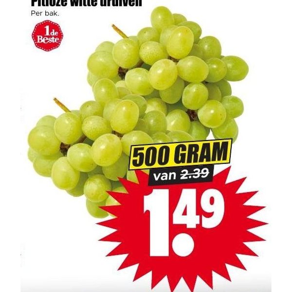 Pitloze witte druiven
