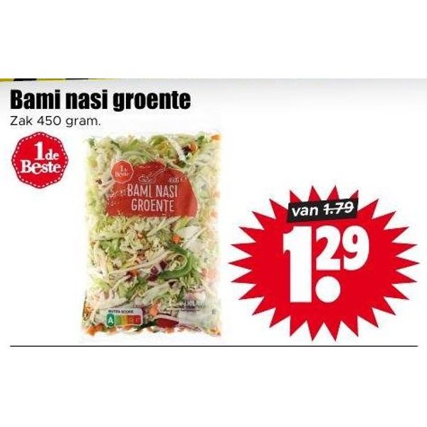 Bami nasi groente
