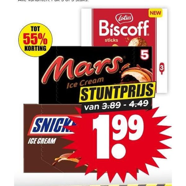 Oreo, Lotus, Mars of Snickers handijs