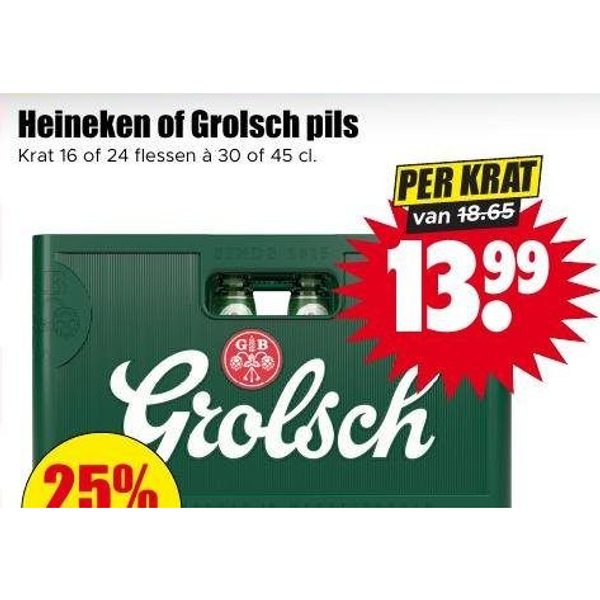 Heineken of Grolsch pils