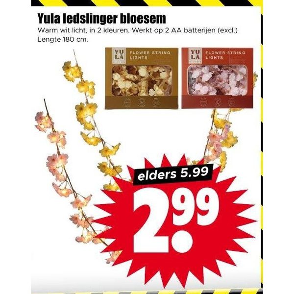 Yula ledslinger bloesem