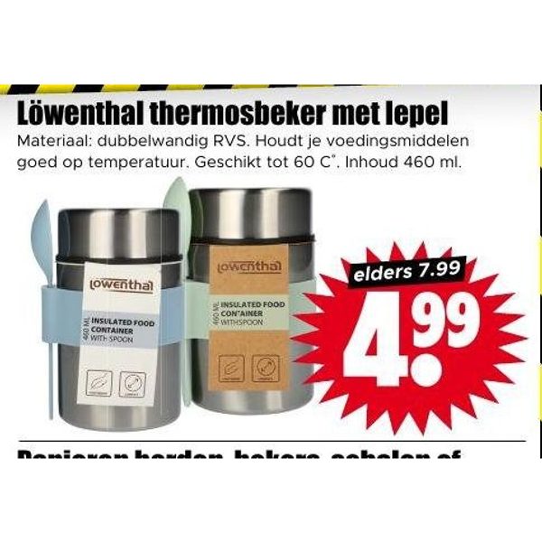 Löwenthal thermosbeker met lepel
