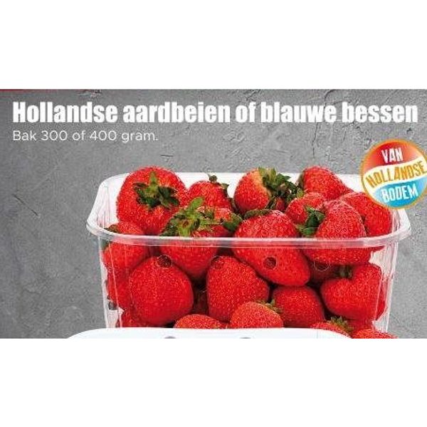 Hollandse aardbeien of blauwe bessen