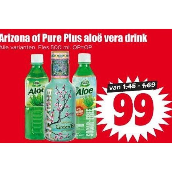 Arizona of Pure Plus aloë vera drink