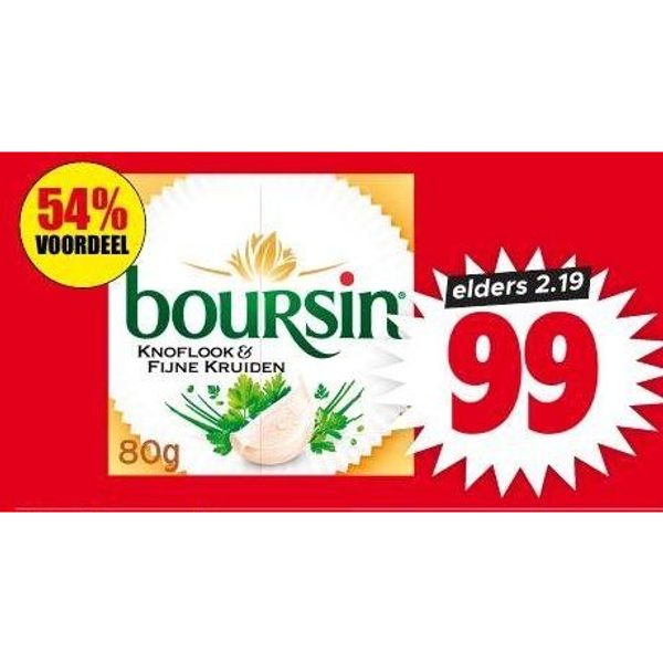Boursin knoflook & fijne kruiden