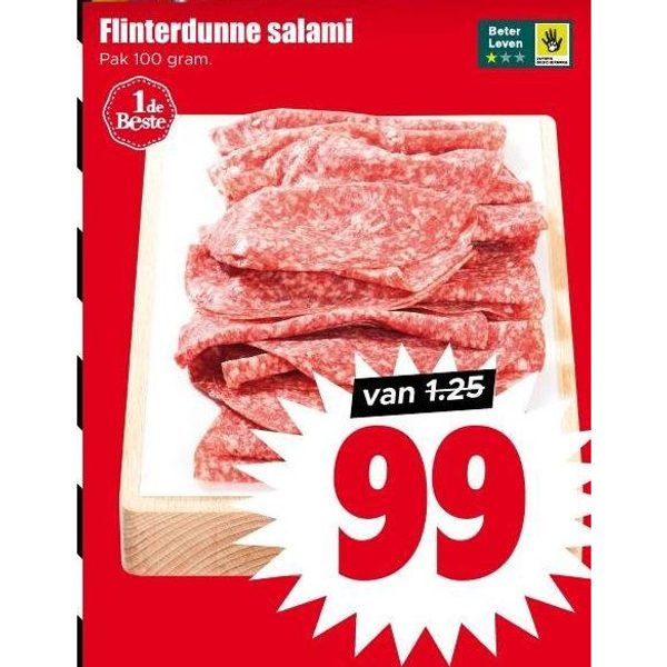 Flinterdunne salami