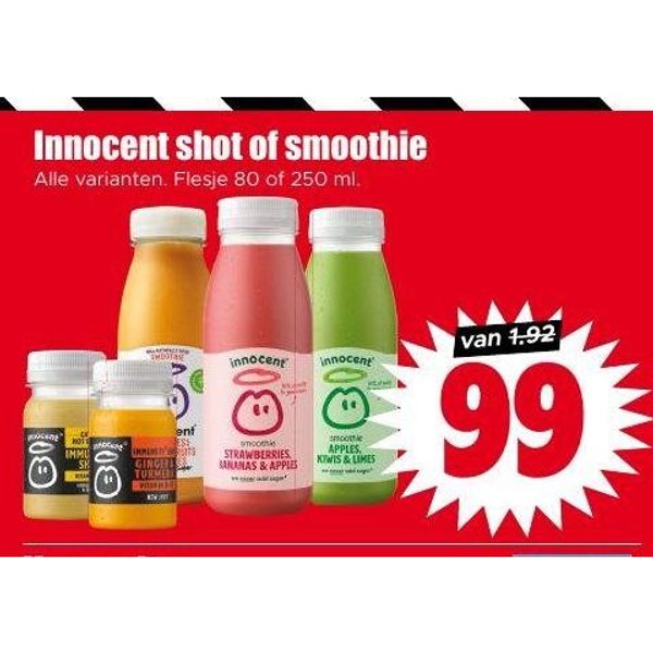 Innocent shot of smoothie
