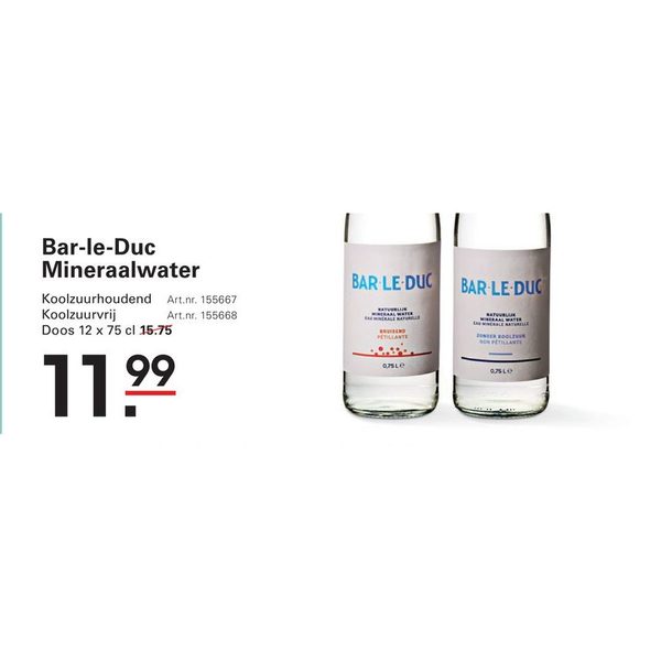 Mineraalwater (Koolzuurhoudend/vrij)
