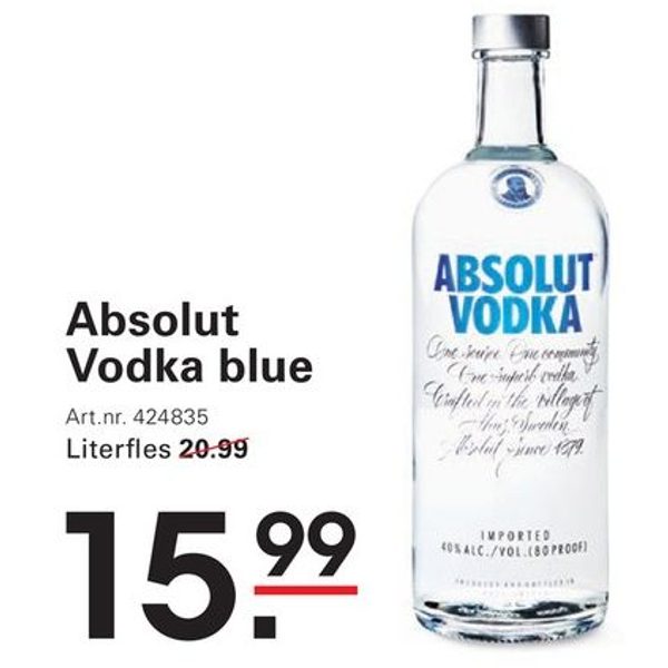 Absolut Vodka blue