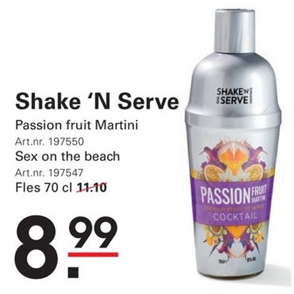 Shake 'N Serve Passion fruit Martini / Sex on the beach