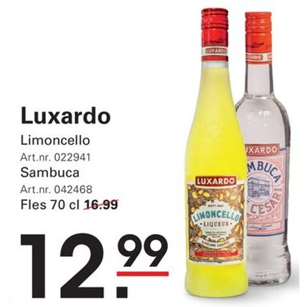 Luxardo Limoncello / Sambuca