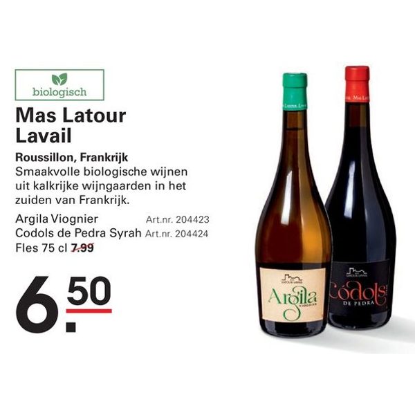 Mas Latour Lavail biologische wijn