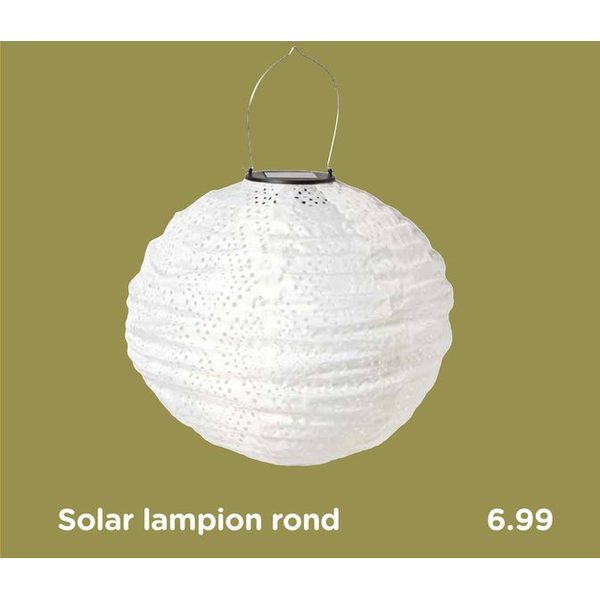 Solar lampion rond
