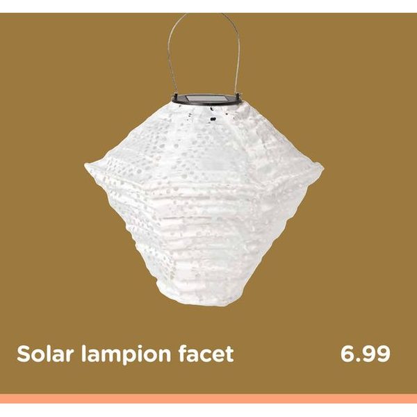 Solar lampion facet