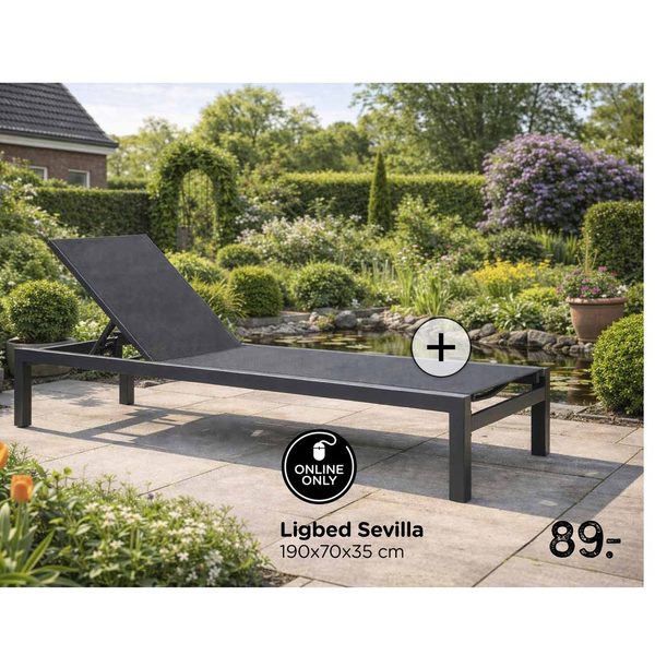 Ligbed Sevilla zwart
