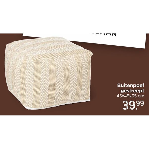 Buitenpoef gestreept