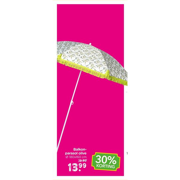 Balkon-parasol olive