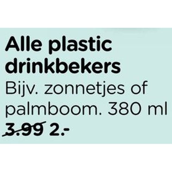 plastic drinkbekers