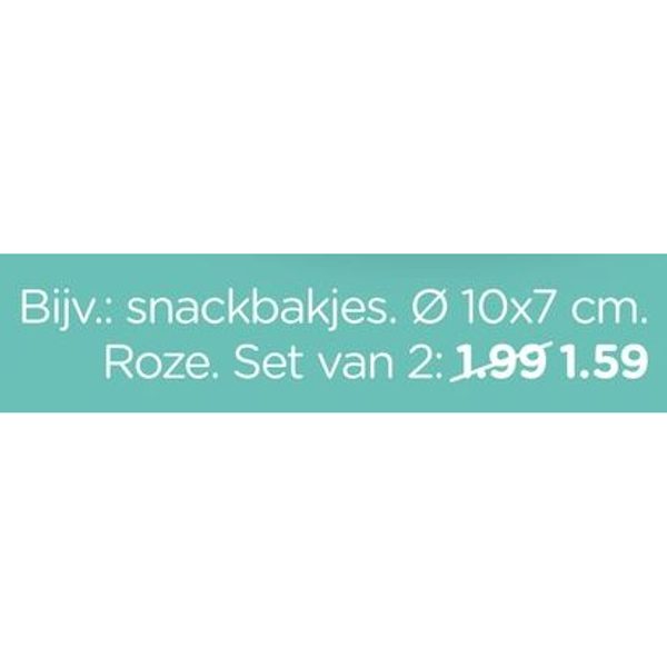 snackbakjes set van 2