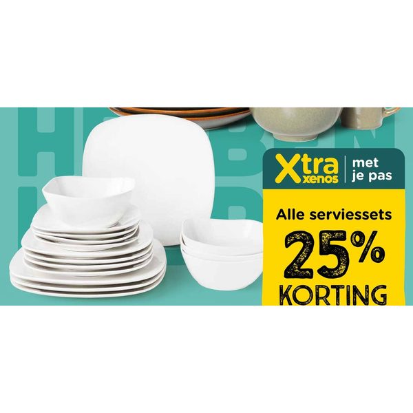 Serviesset 16-delig vierkant wit