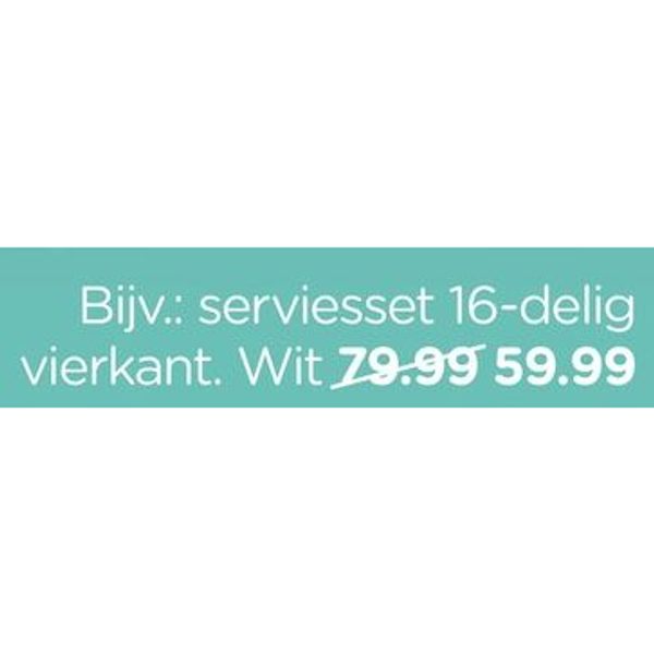 serviesset 16-delig vierkant wit