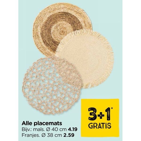 Alle placemats