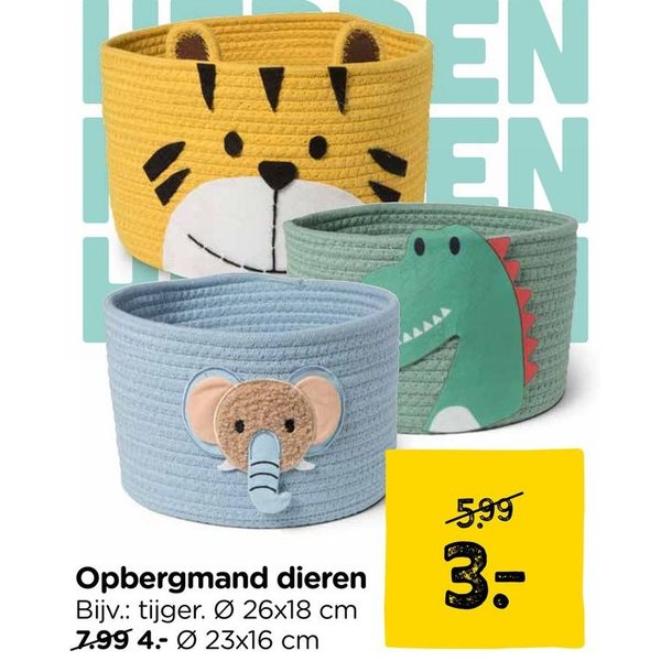 Opbergmand dieren