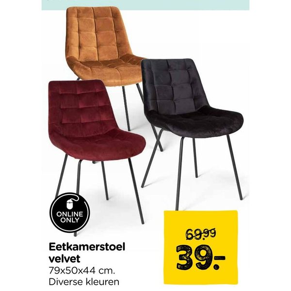 Eetkamerstoel velvet